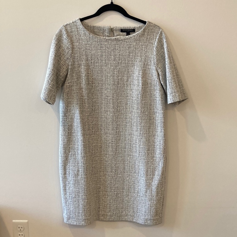 Banana Republic Short Sleeve Cotton Blend Dress